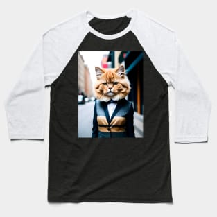 Humanoid Cat - Modern Digital Art Baseball T-Shirt